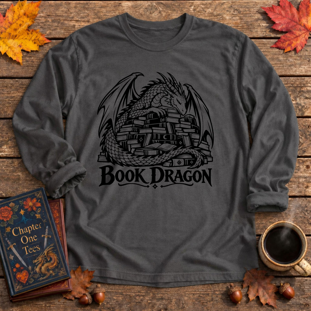 Book Dragon Long Sleeve Book Tee