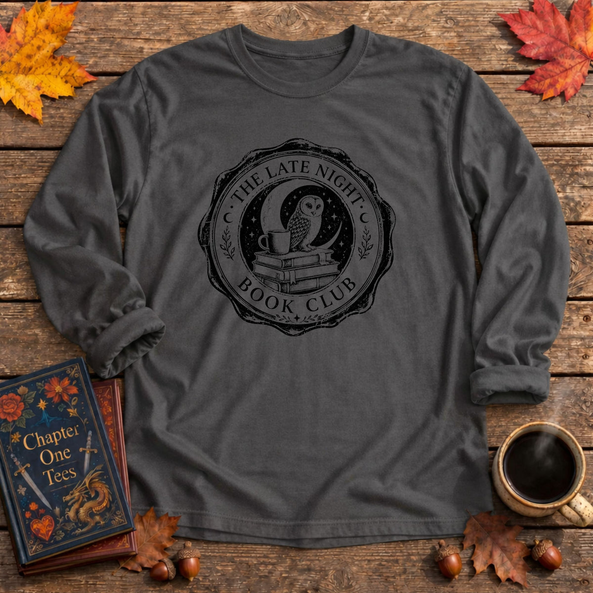 Late Night Book Club Long Sleeve Tee