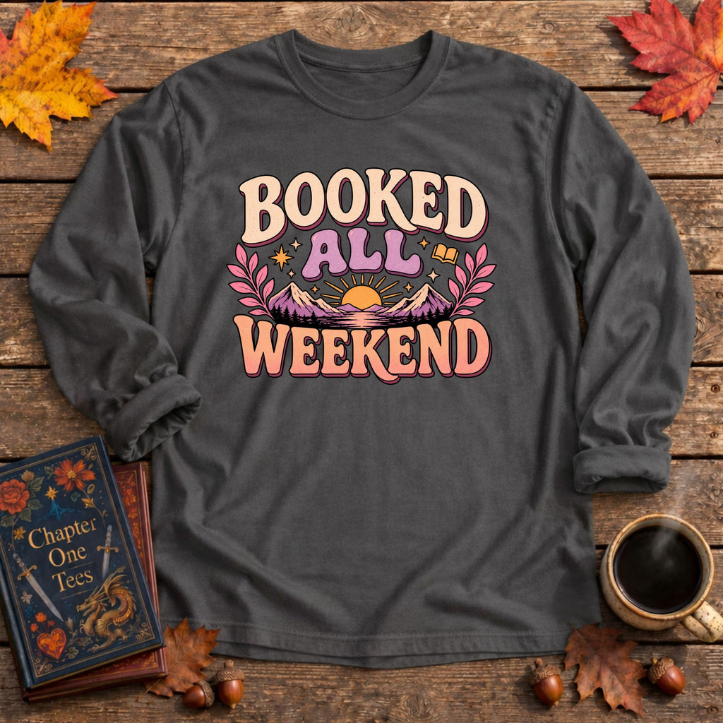 Booked All Weekend Long Sleeve Book Tee