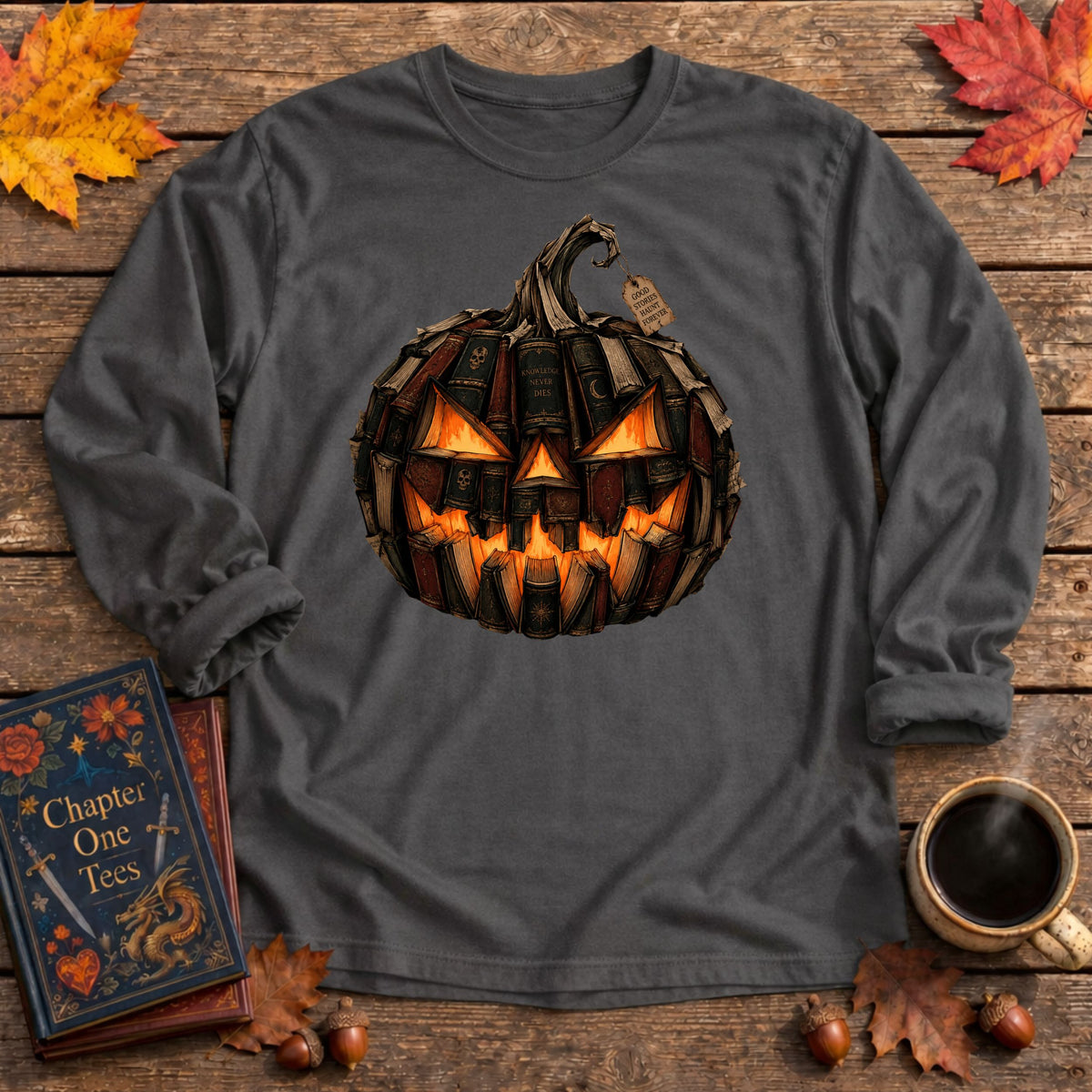 Book-O-Lantern Long Sleeve Book Tee
