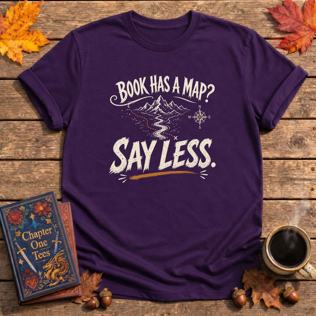 Book Has A Map T-Shirt
