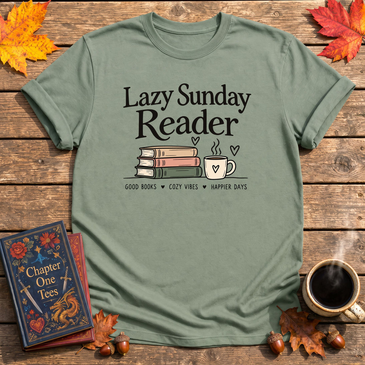 Lazy Sunday Reader T-Shirt