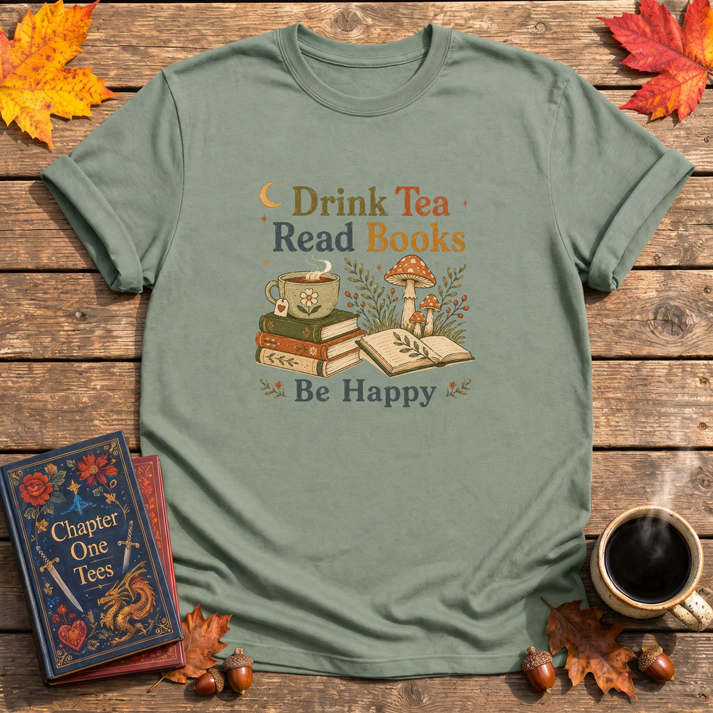 Drink Tea Read Books T-Shirt
