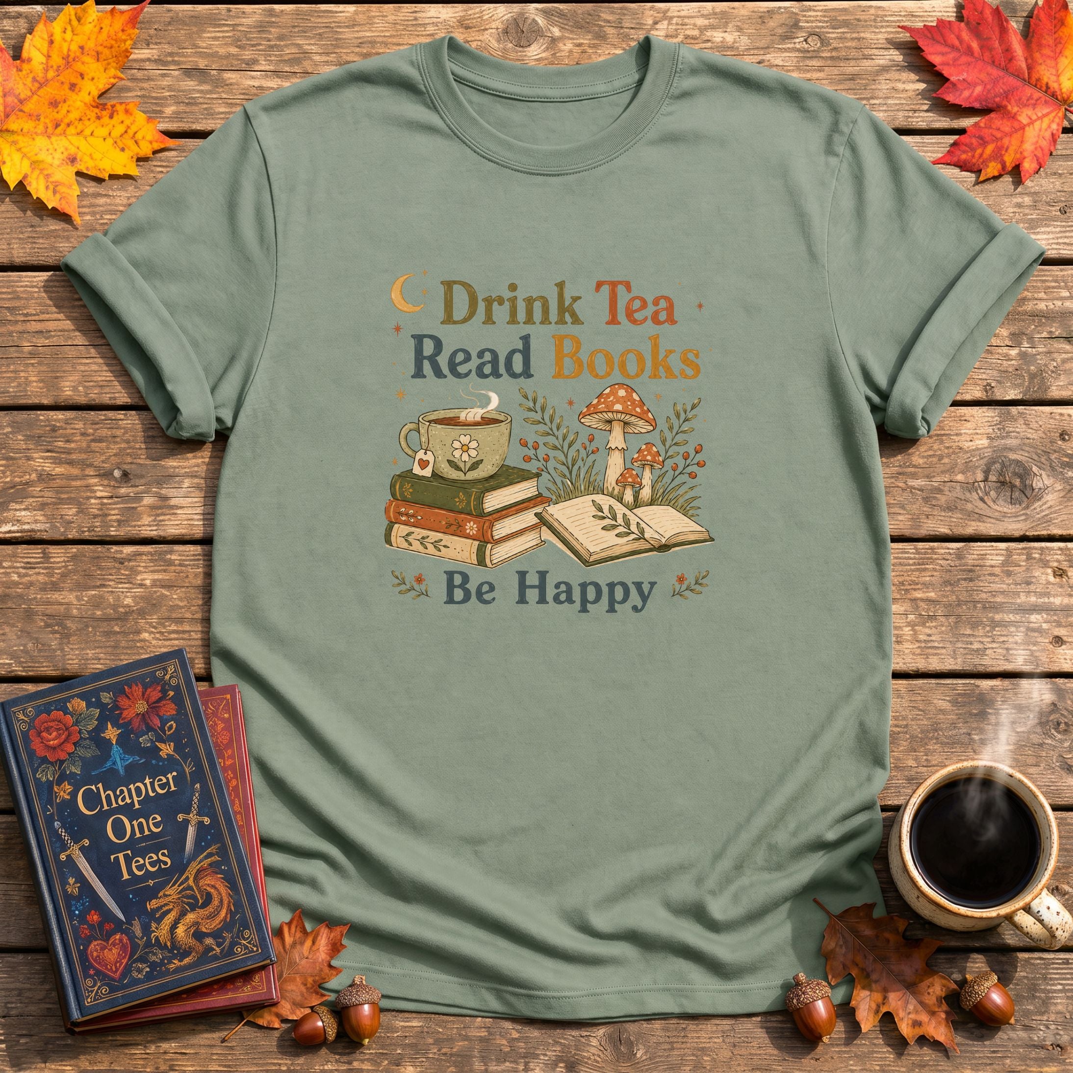 Drink Tea Read Books T-Shirt