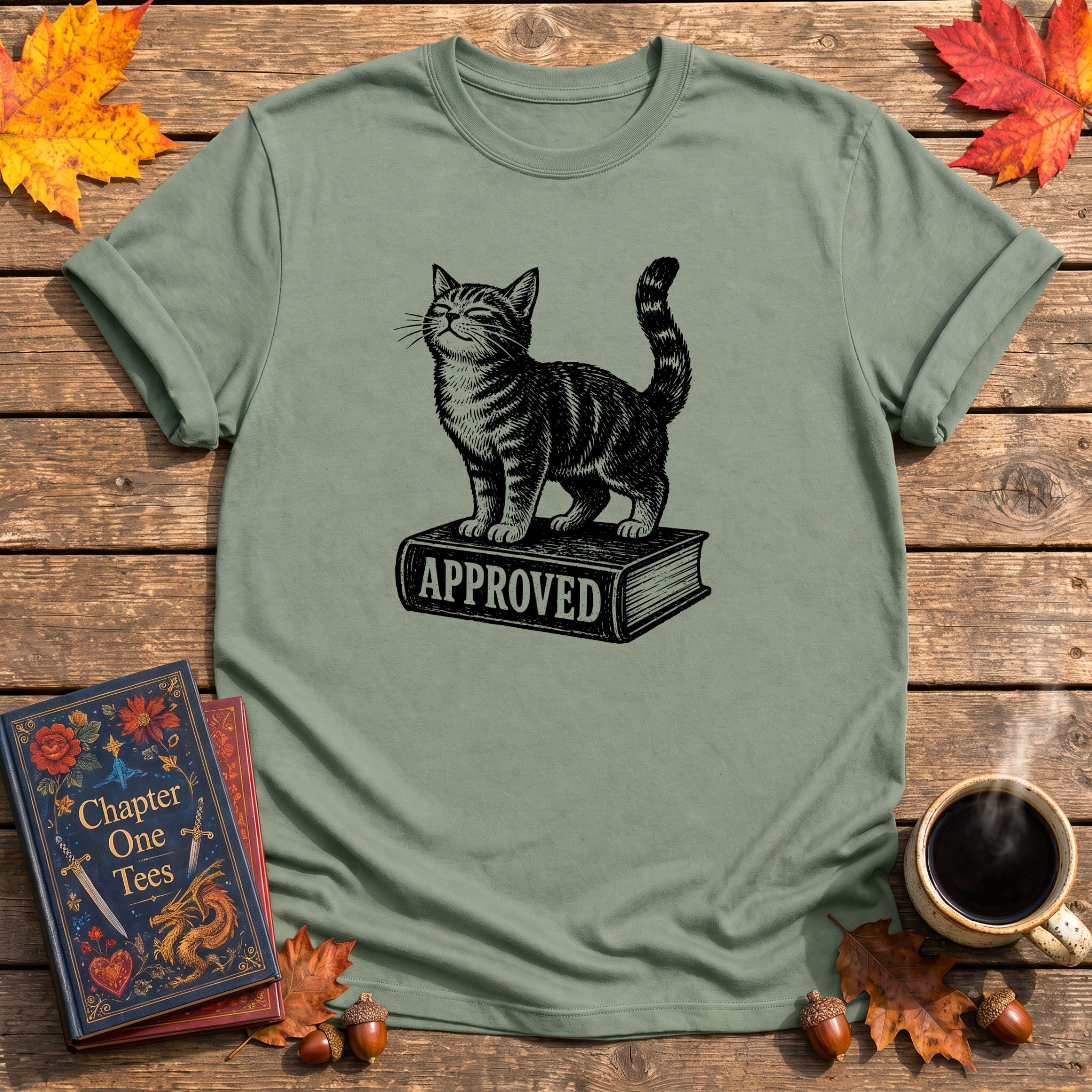 Cat Approved Book T-Shirt