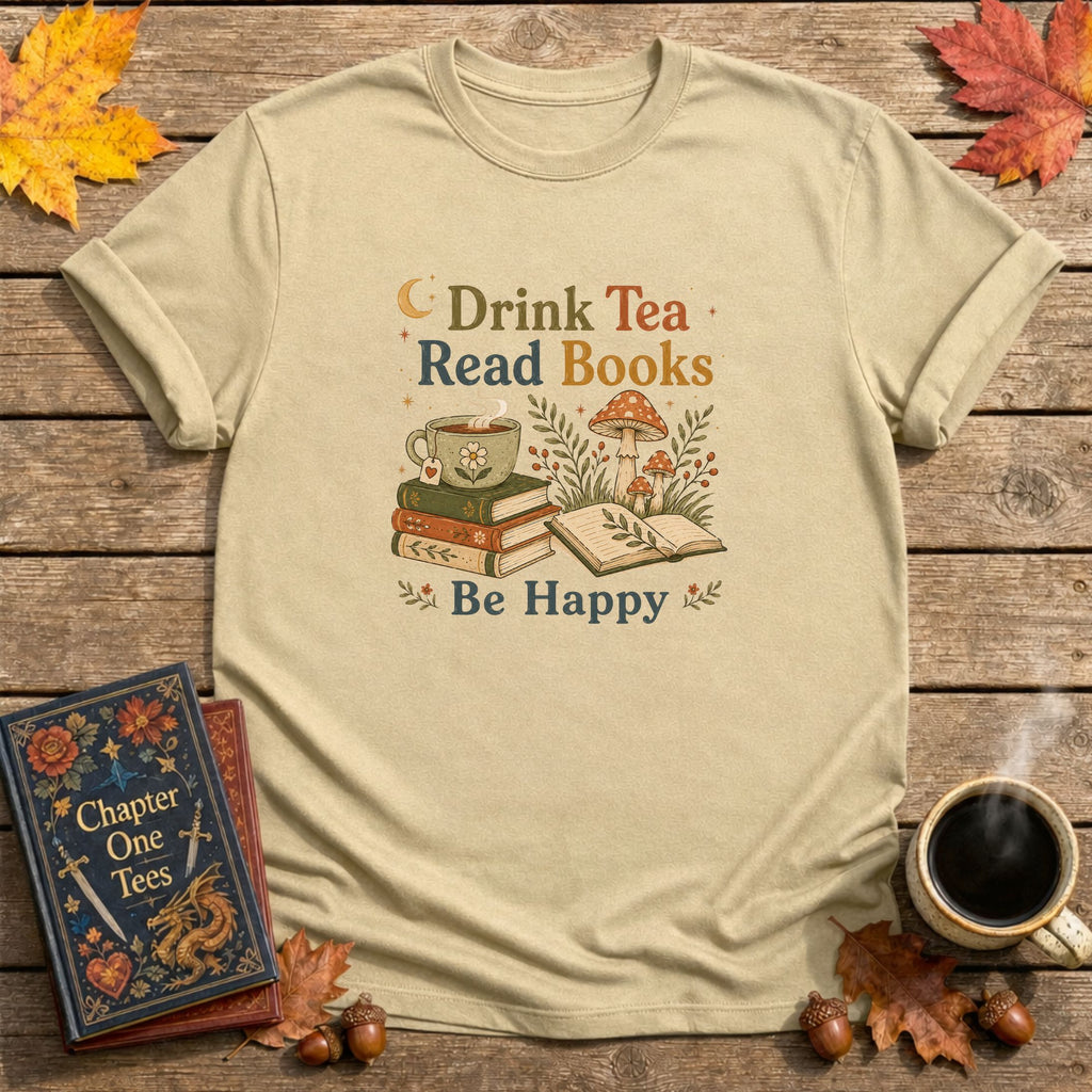 Drink Tea Read Books T-Shirt