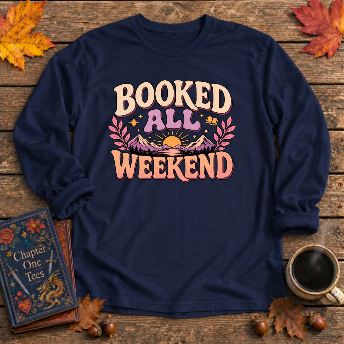 Booked All Weekend Long Sleeve Book Tee