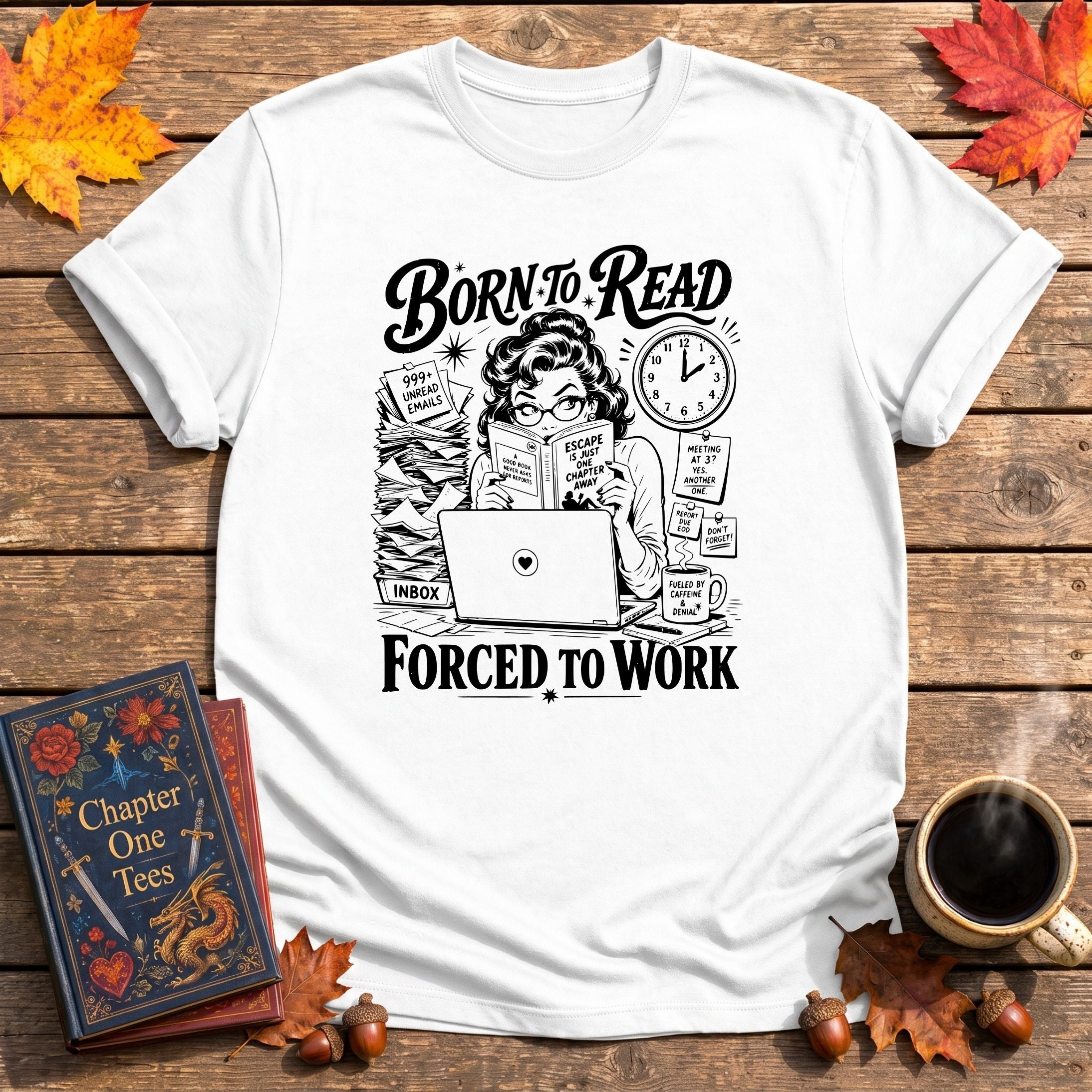 Forced to Work Book T-Shirt