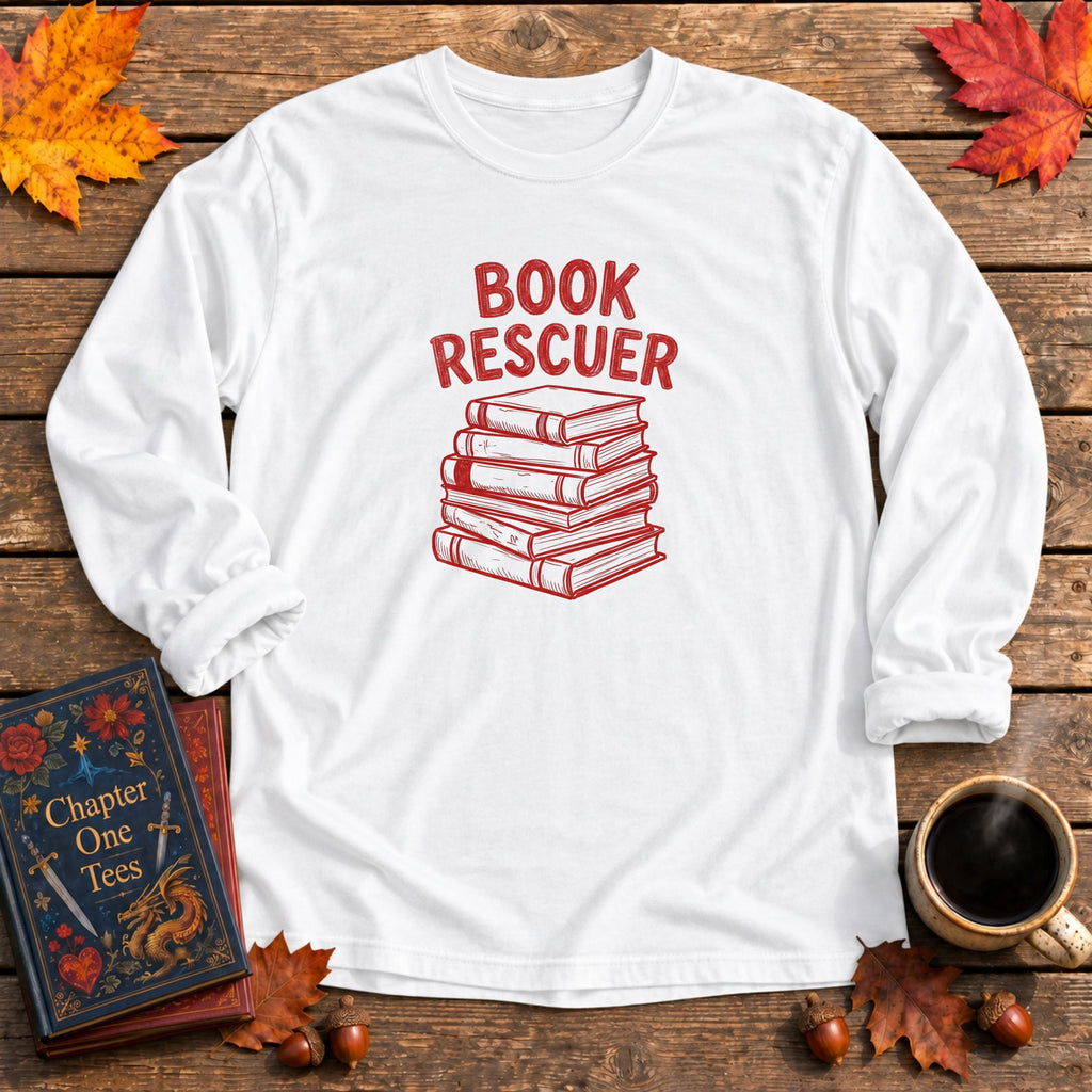 Book Rescuer Long Sleeve Book Tee