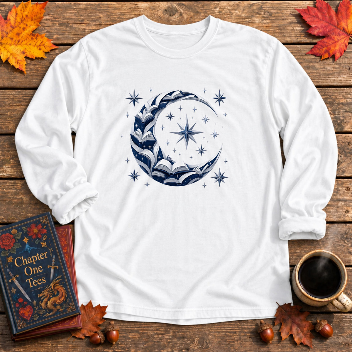 Crescent Moon Long Sleeve Book Tee