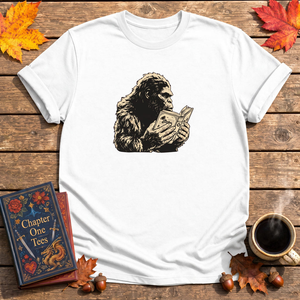Bigfoot Reading T-Shirt