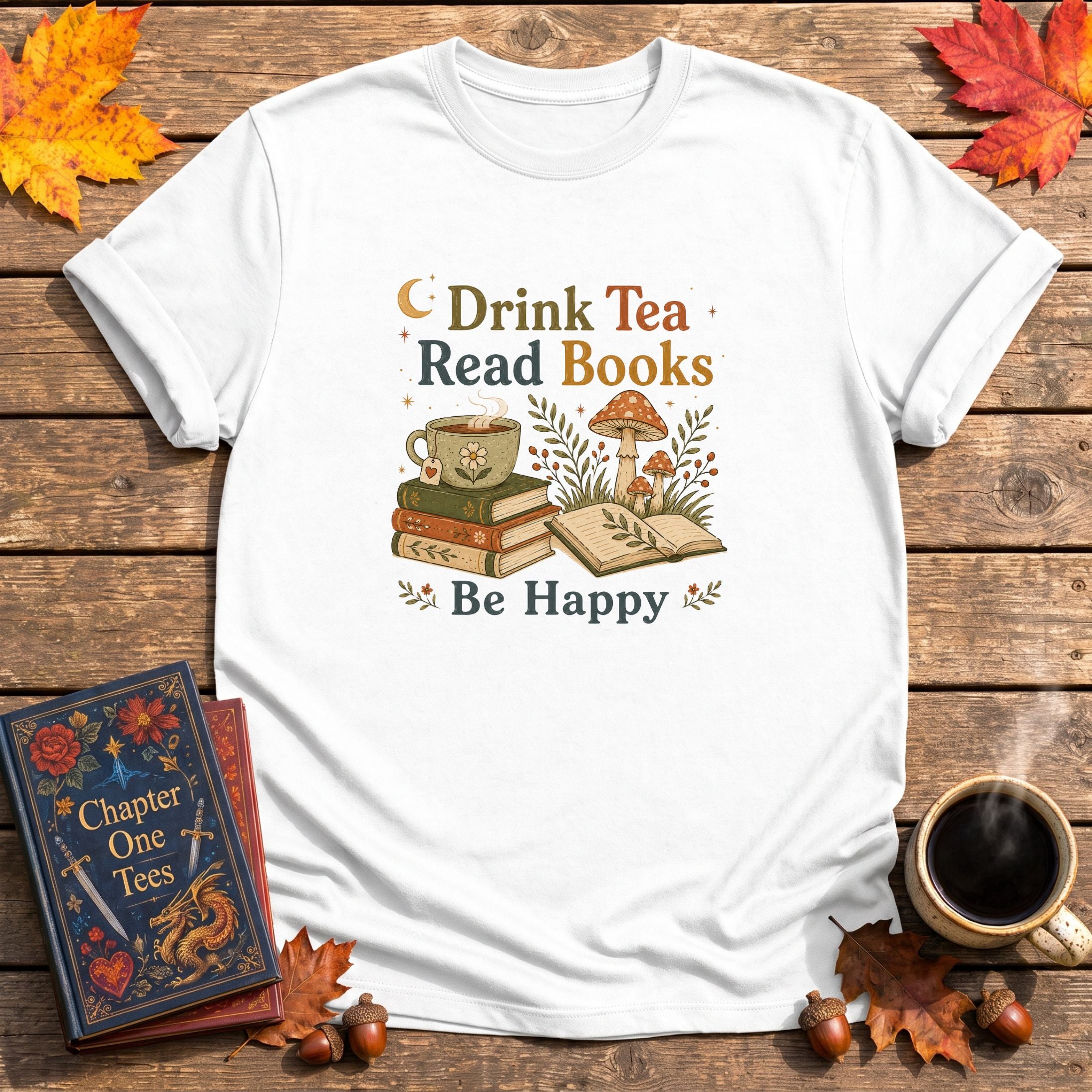 Drink Tea Read Books T-Shirt